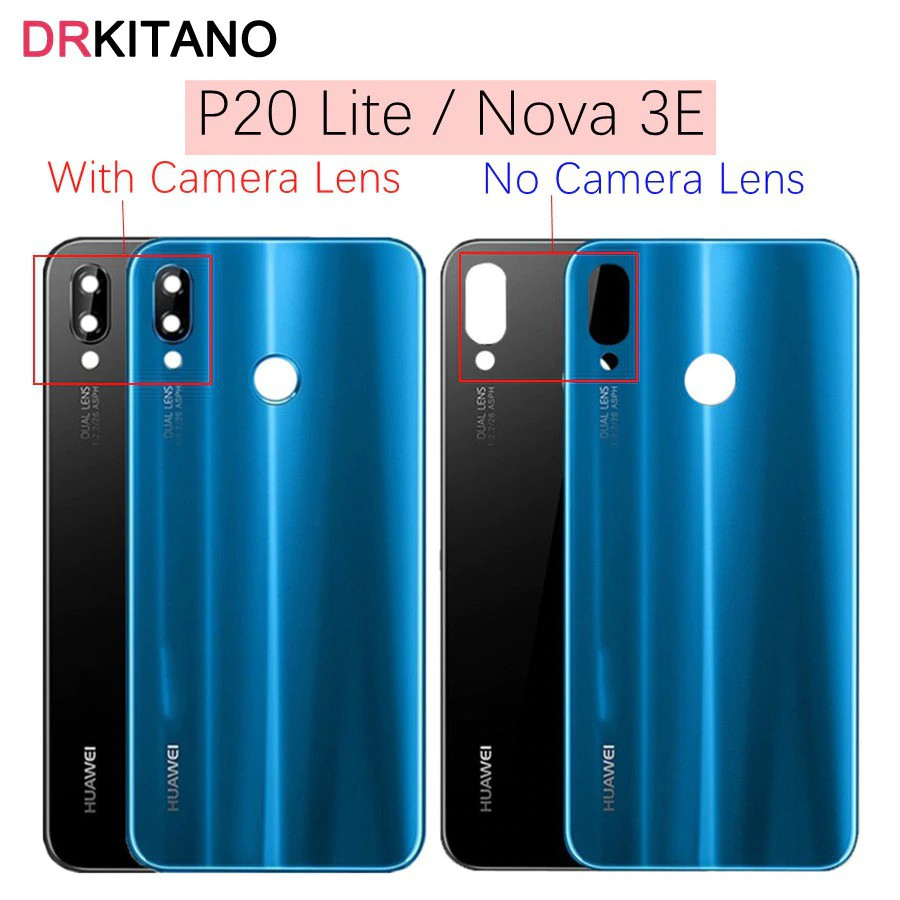 Jual Huawei P20 Lite Back Battery Glass Cover With Camera Lens Huawei P20 Lite Battery Cover | Shopee Indonesia