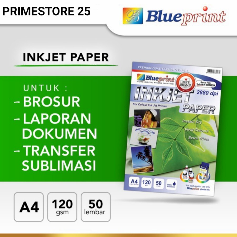 Jual Kertas Matte Kertas Inkjet Paper BLUEPRINT IP A4 120 gsm