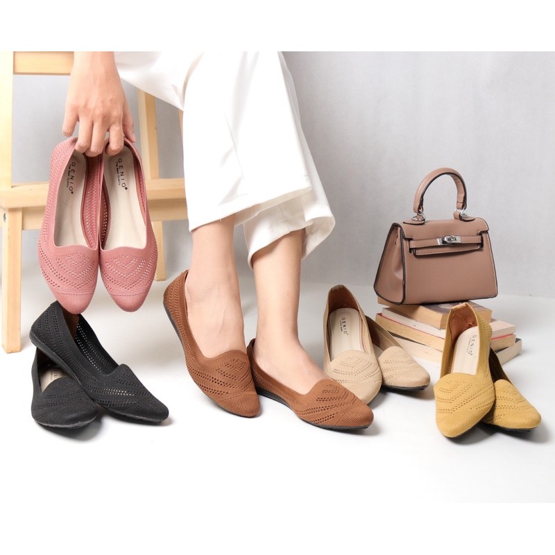 SEPATU FLAT WANITA RAJUT IMPORT E39 Shopee Indonesia