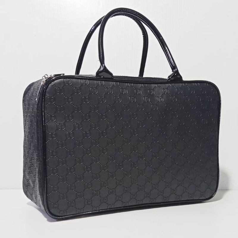 Jual TRAVEL BAG PREMIUM TAS KOPER WANITA GD FULL BLACK Indonesia