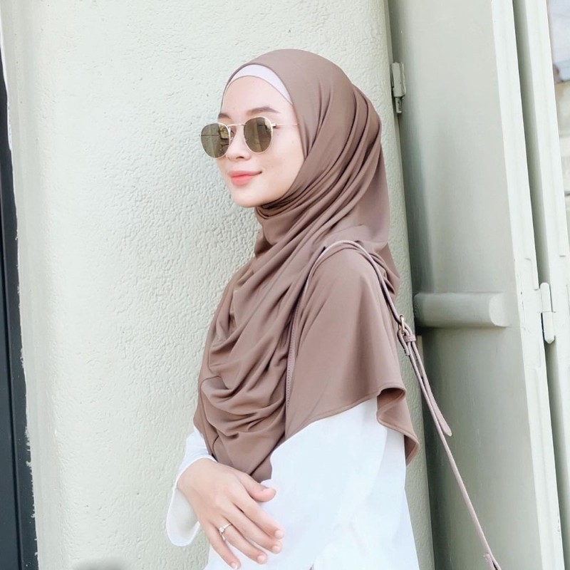 Hijab Khimar Daisy Instan Bergo Malay Jersey Premium Shopee Indonesia