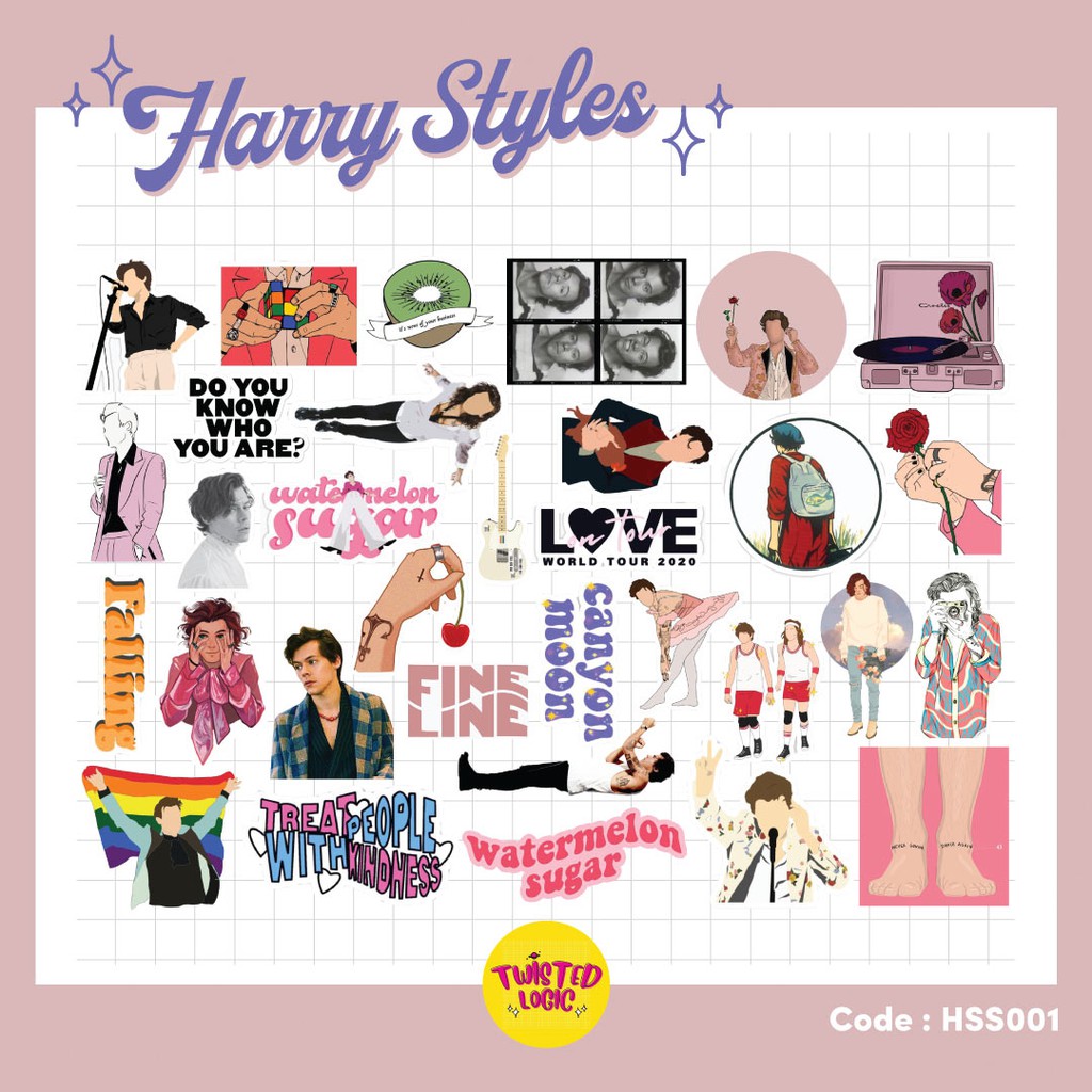 Jual Aesthetic Sticker Tumblr | Harry Styles Indonesia|Shopee Indonesia