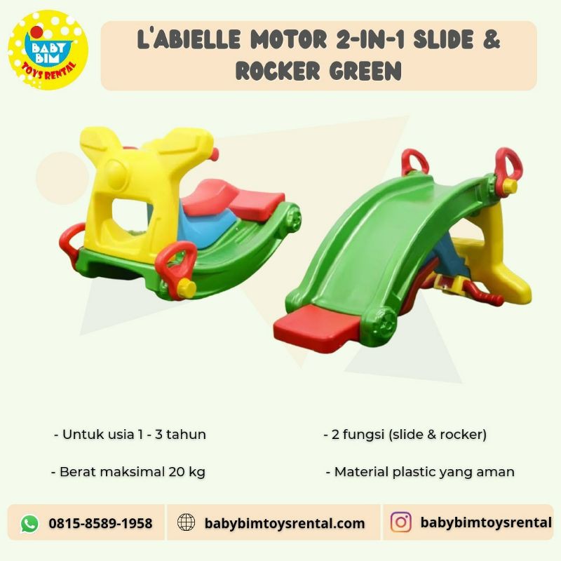 Jual Sewa Mainan Anak Surabaya Labielle 2 In 1 Slide And Rocker | Shopee Indonesia
