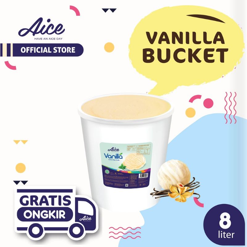 Jual Aice Vanilla Bucket 8 liter Emberan Bulky Ember Ekonomis Best