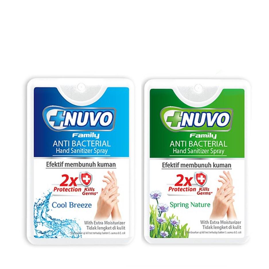 Jual NUVO Hand Sanitizer Spray Hijau Kotak 18 mL + NUVO Hand Sanitizer