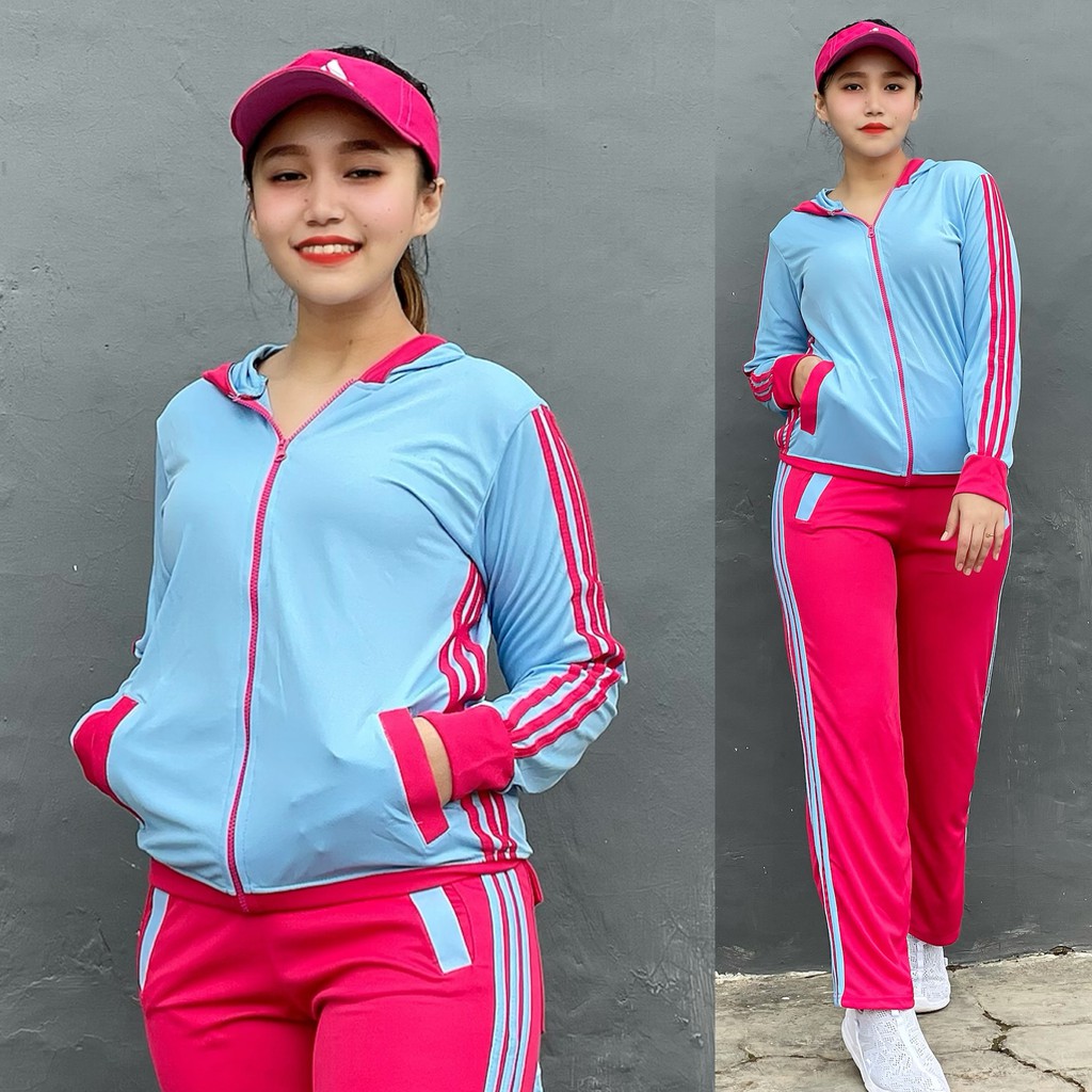 Baju Senam Setelan Aerobic Zumba Lapangan Fitness Cycling Hijab