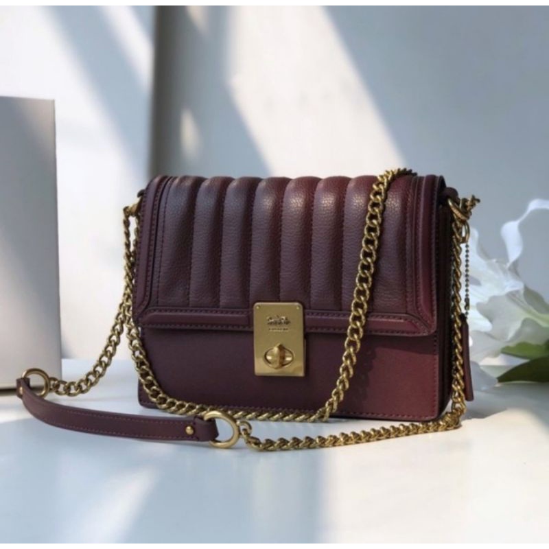 Jual Coach Hutton Shoulder Bag With Quilting(89066) Shopee Indonesia