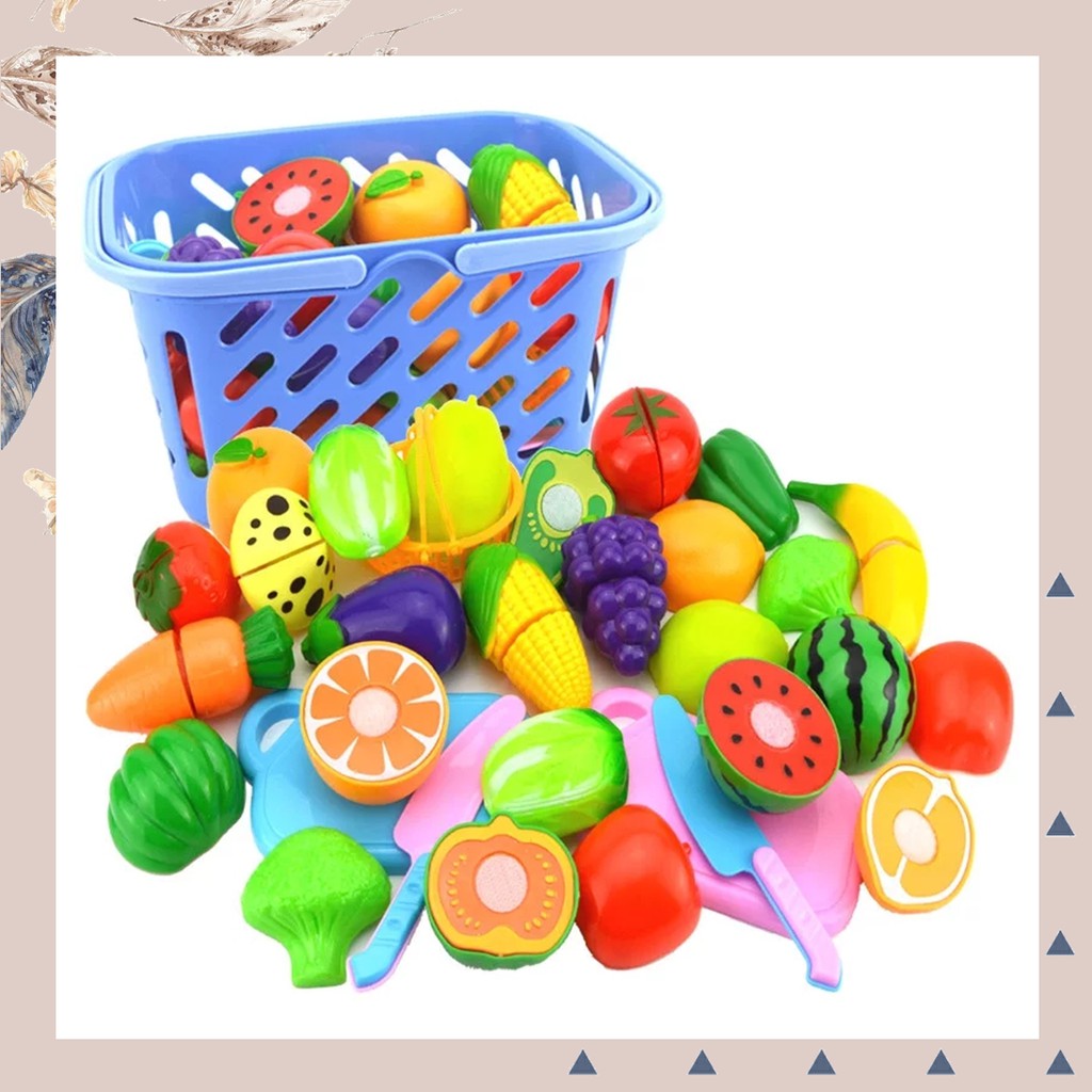 Jual Mainan Anak Perempuan Buah Potong Buah Buahan Potong Sayuran Potong | Shopee Indonesia