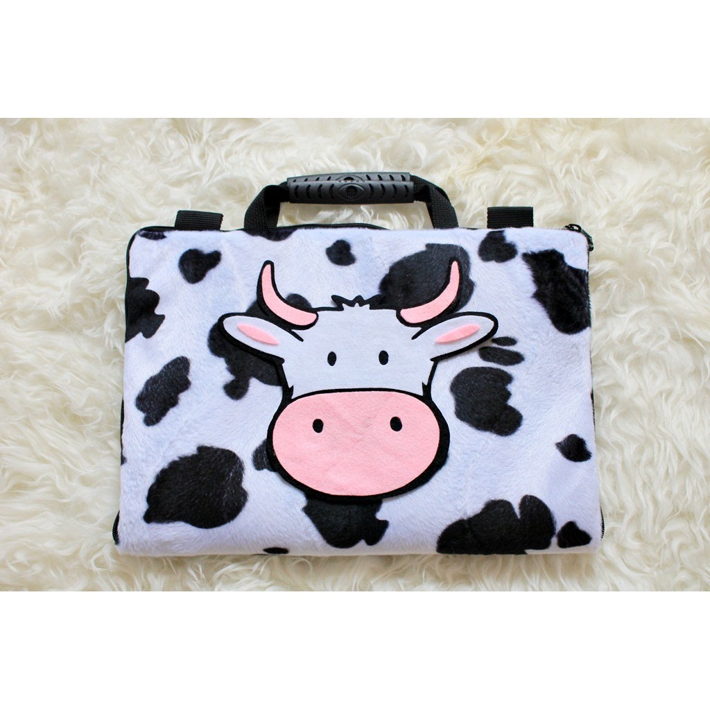 Tas Laptop Motif Sapi Animasi 1017 Inch Netbook Macbook Wanita Keren Lucu Animasi Slim Bazels