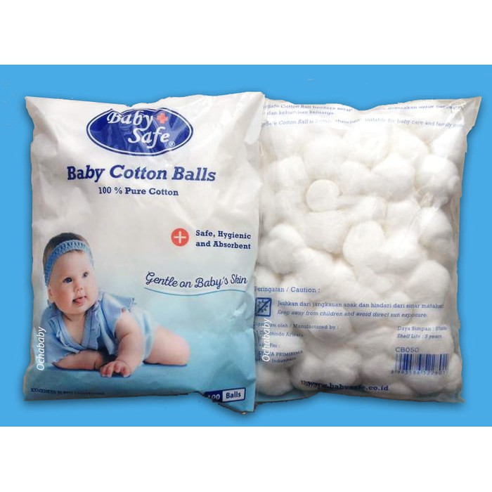 Baby Safe Cotton Balls / Bola Kapas Isi 100 Balls Shopee