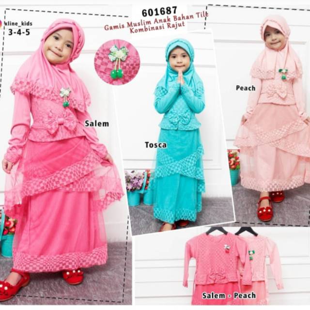 20+ Ide Gamis Anak Kombinasi Tile The Journey