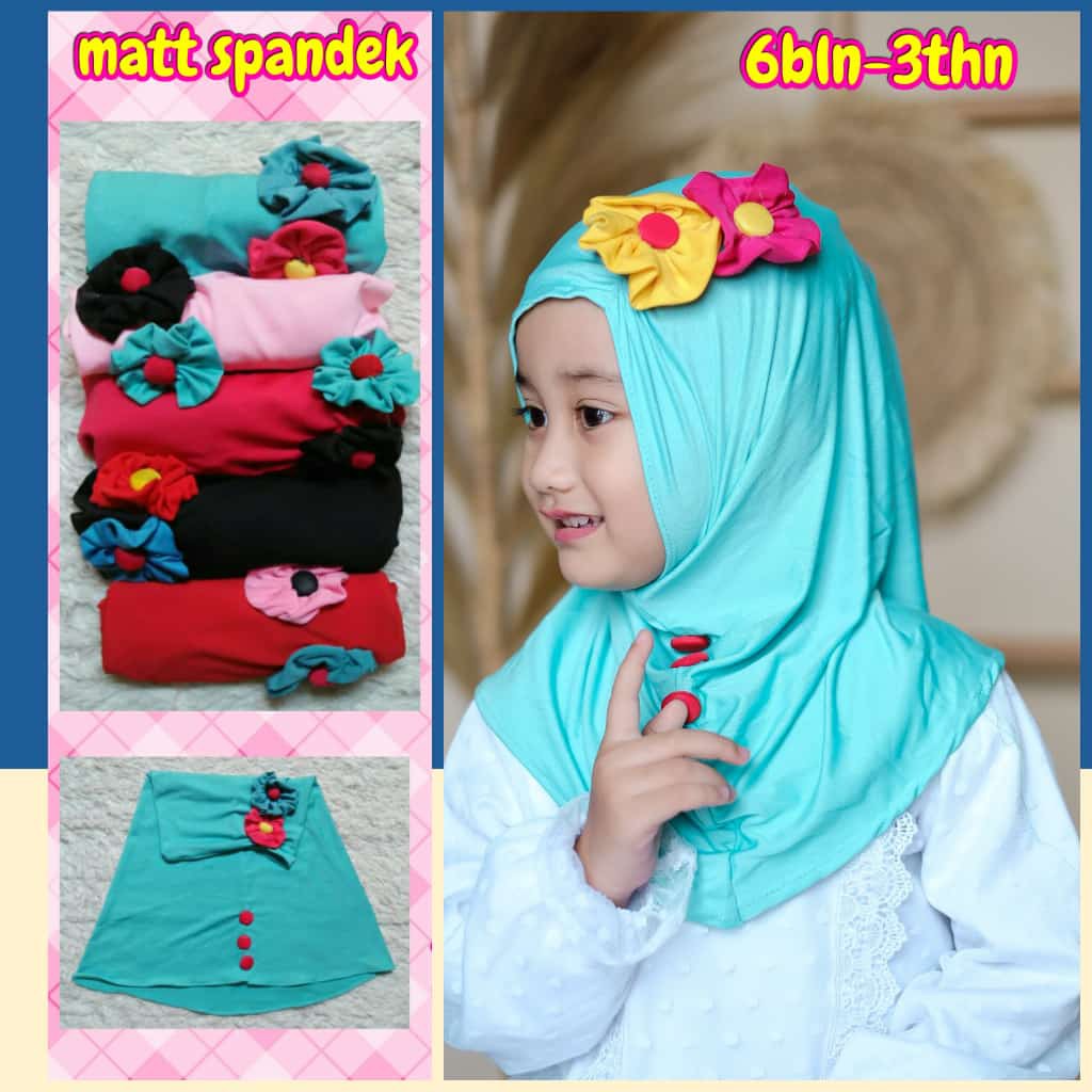 ALFATIH STORE / Jilbab Anak Fariza Kids Bunga Samping / Jilbab Anak