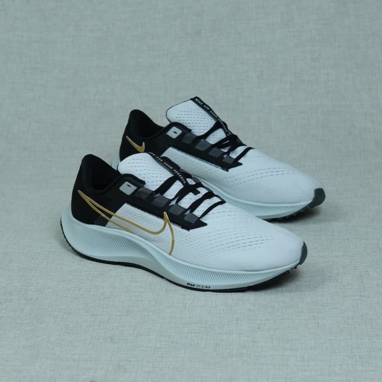 Jual Nike Air Zoom Pegasus 38 // Grey Black Gold Swoosh Indonesia|Shopee Indonesia