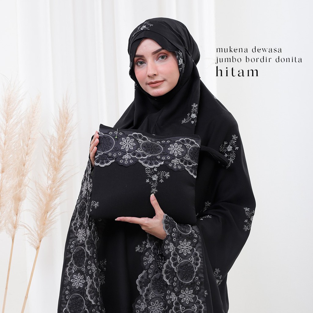 MUKENA PHASMINA DEWASA BORDIR MANUAL BAHAN RAYON JANGGER