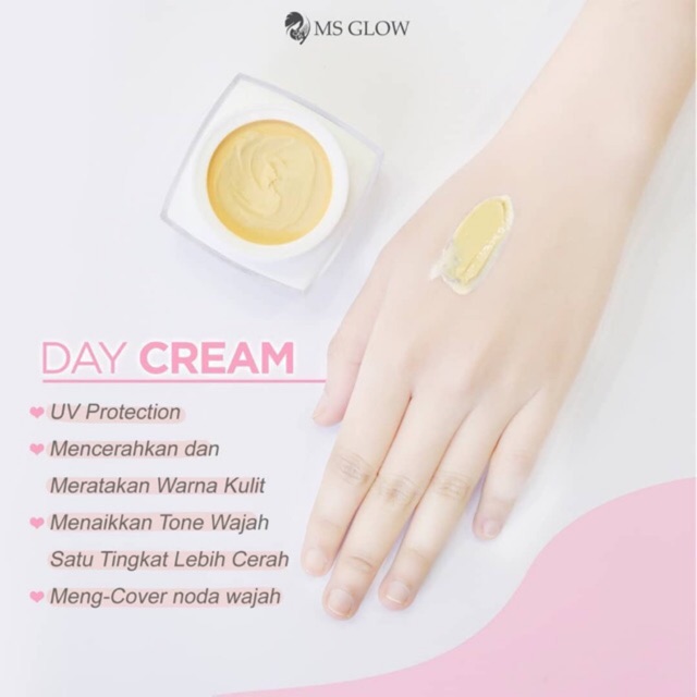 Whitening day cream ms glow / cream siang ms glow / krim pagi ultimate