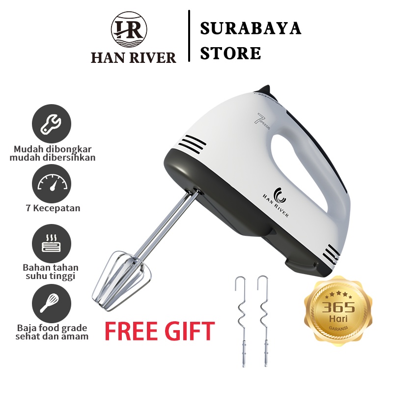 Jual HAN RIVER Mixer hand mixer HRDDQ01WT / Pengocok Telur Elektrik