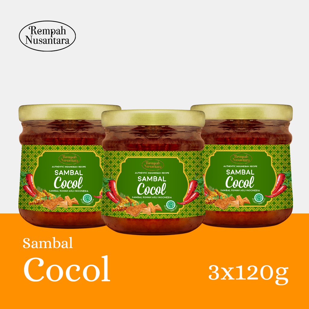 REMPAH NUSANTARA SAMBAL COCOL GEPREK 3 JAR X 120GR Shopee Indonesia