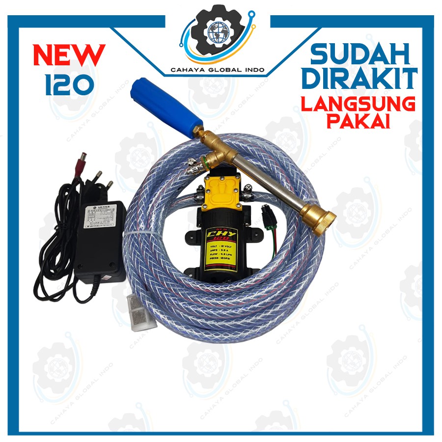 Alat Steam Pompa DC 120psi set mesin cuci AC motor mobil steam sprayer portable Shopee Indonesia