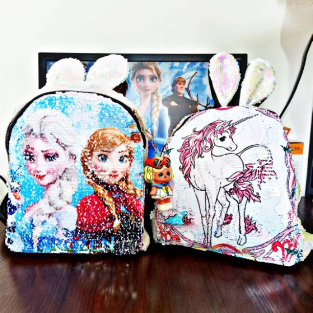 (4PC1KG)SKY6907 TAS SEQUIN USAP 2 GAMBAR MURAH TAS ANAK