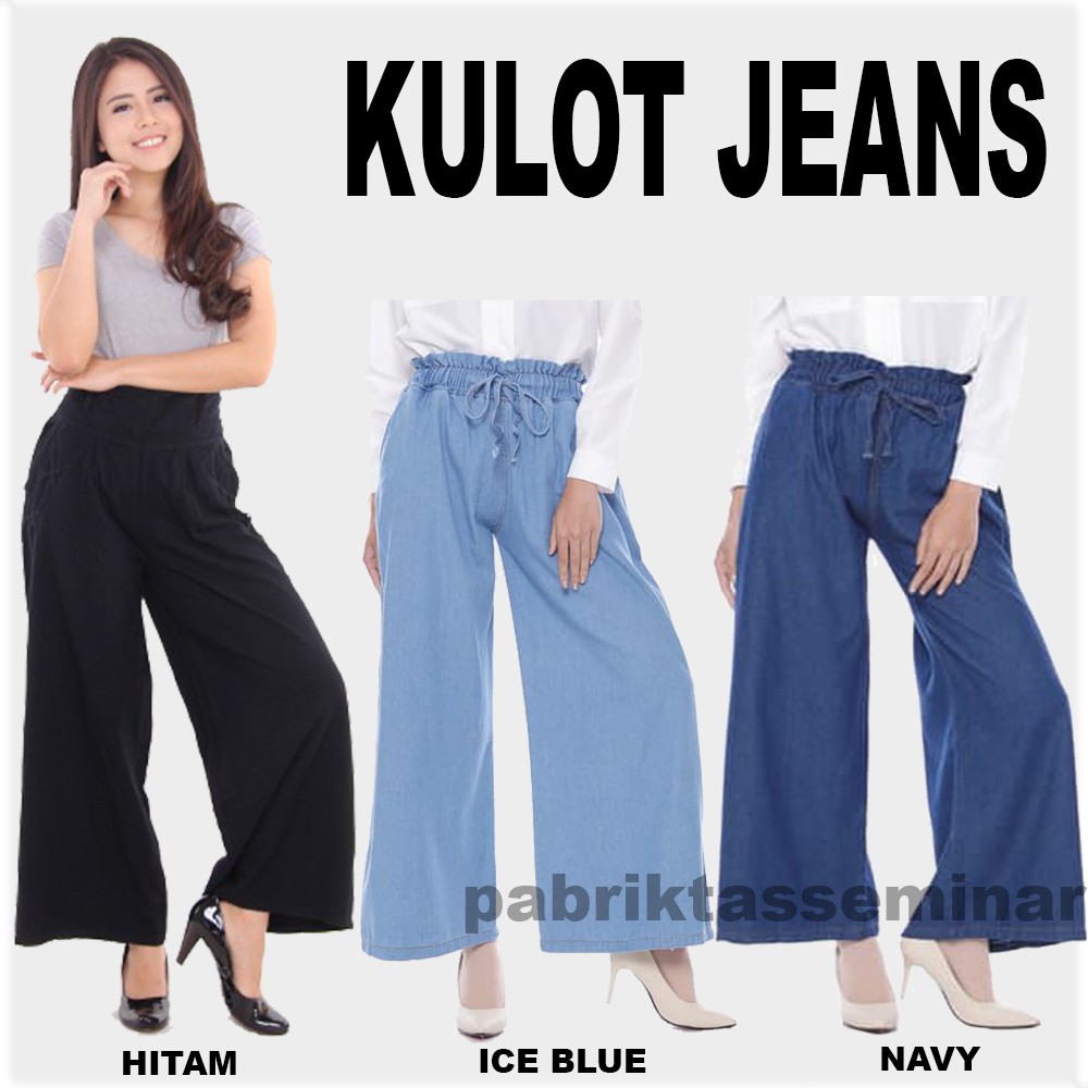 Celana Kulot Jeans Panjang Wanita ALL SIZE Shopee Indonesia