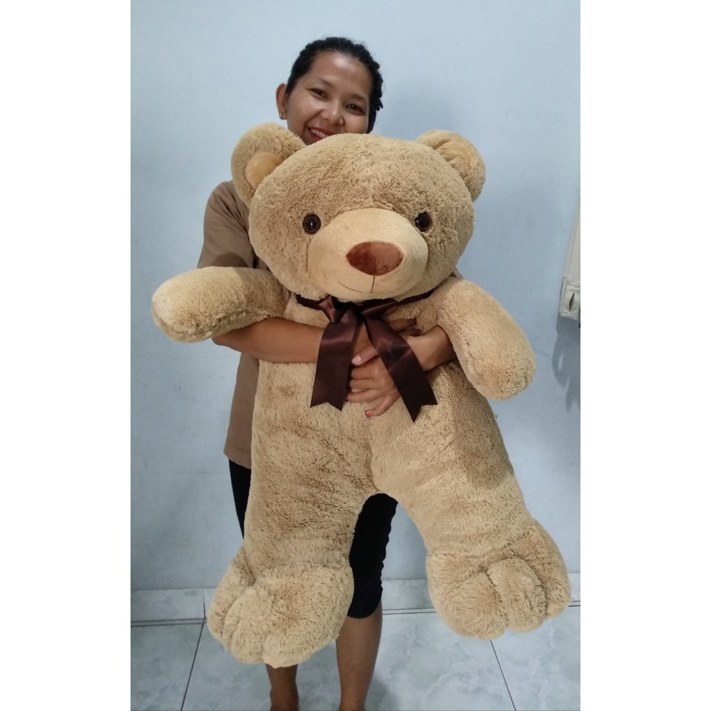 Boneka Teddy Bear Beruang Pita Besar Jumbo Bordir Coklat