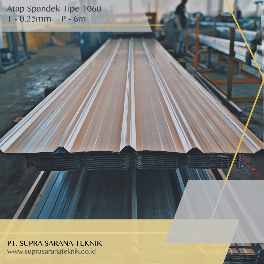 Atap Spandek T: 0.25 mm P: 6 meter Spandeck Zincalum / baja ringan | Shopee  Indonesia