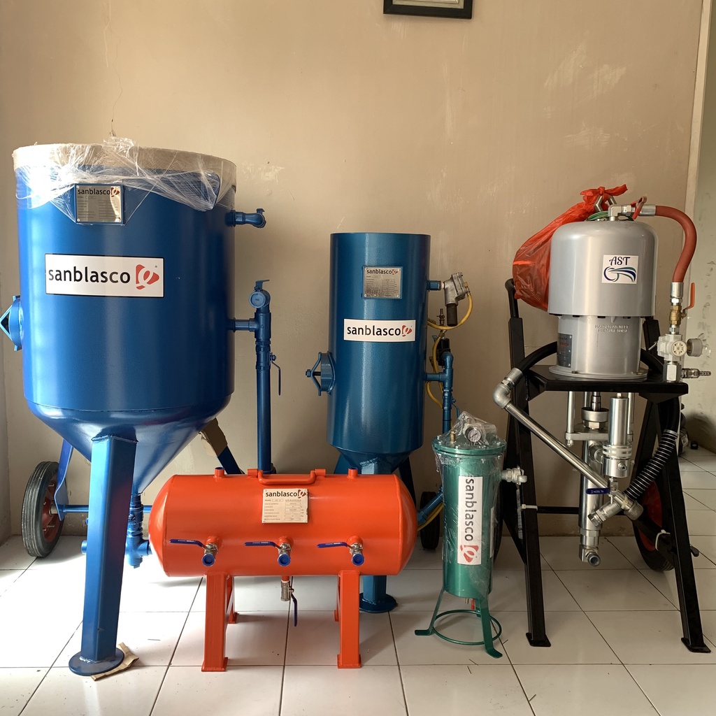 Jual Blasting Pot Sandblasting Pot 600Lbs Complete Set mesin