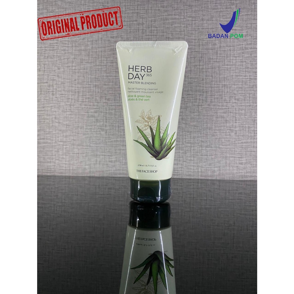 Jual The Face Shop Herb Day 365 Facial Foaming Cleanser 170 ml