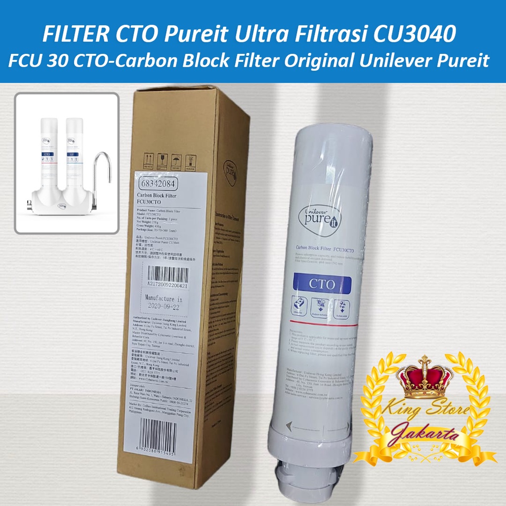 Jual GKK Filter CTO Kit Pureit CU3040 Filter FCU 30 CTO Shopee Indonesia