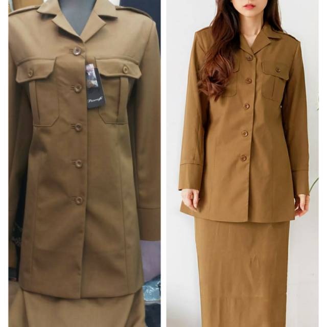 Jual Baju seragam pemda dinas pdh guru kantor pangkat saku depan  Indonesia|Shopee Indonesia