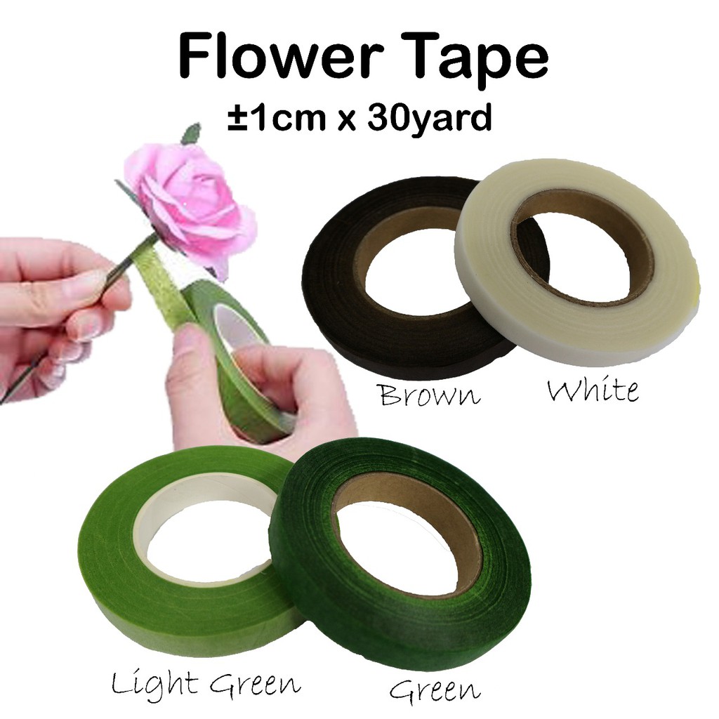 Flowertape 1.5cm x 30 yard floral tape barang florist Shopee