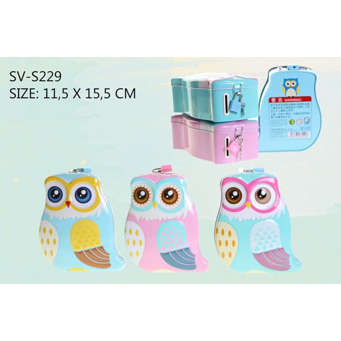 NEW !!! CELENGAN KALENG GEMBOK SAVING BOX UANG KOIN/KERTAS