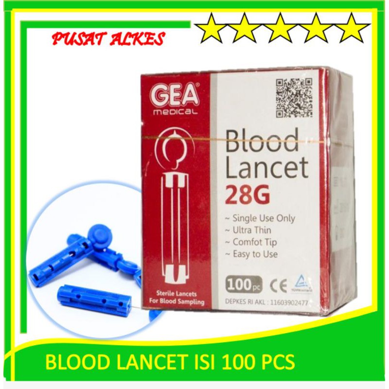 Jual Blood lancet gea 28 G isi 100 Blood Lancet Bekam 28G Isi 100 Jarum