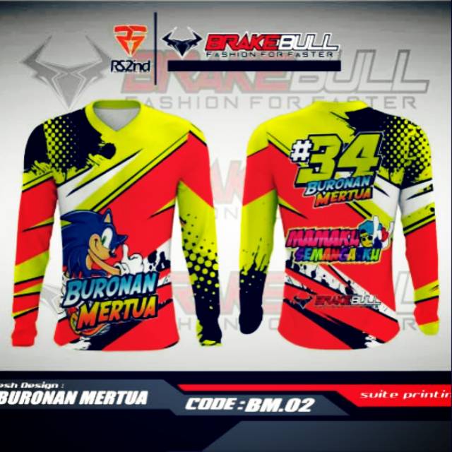 Jual Baju Kaos Jersey Racing Balap Drag Lengan Panjang Bebas Custom | Shopee Indonesia