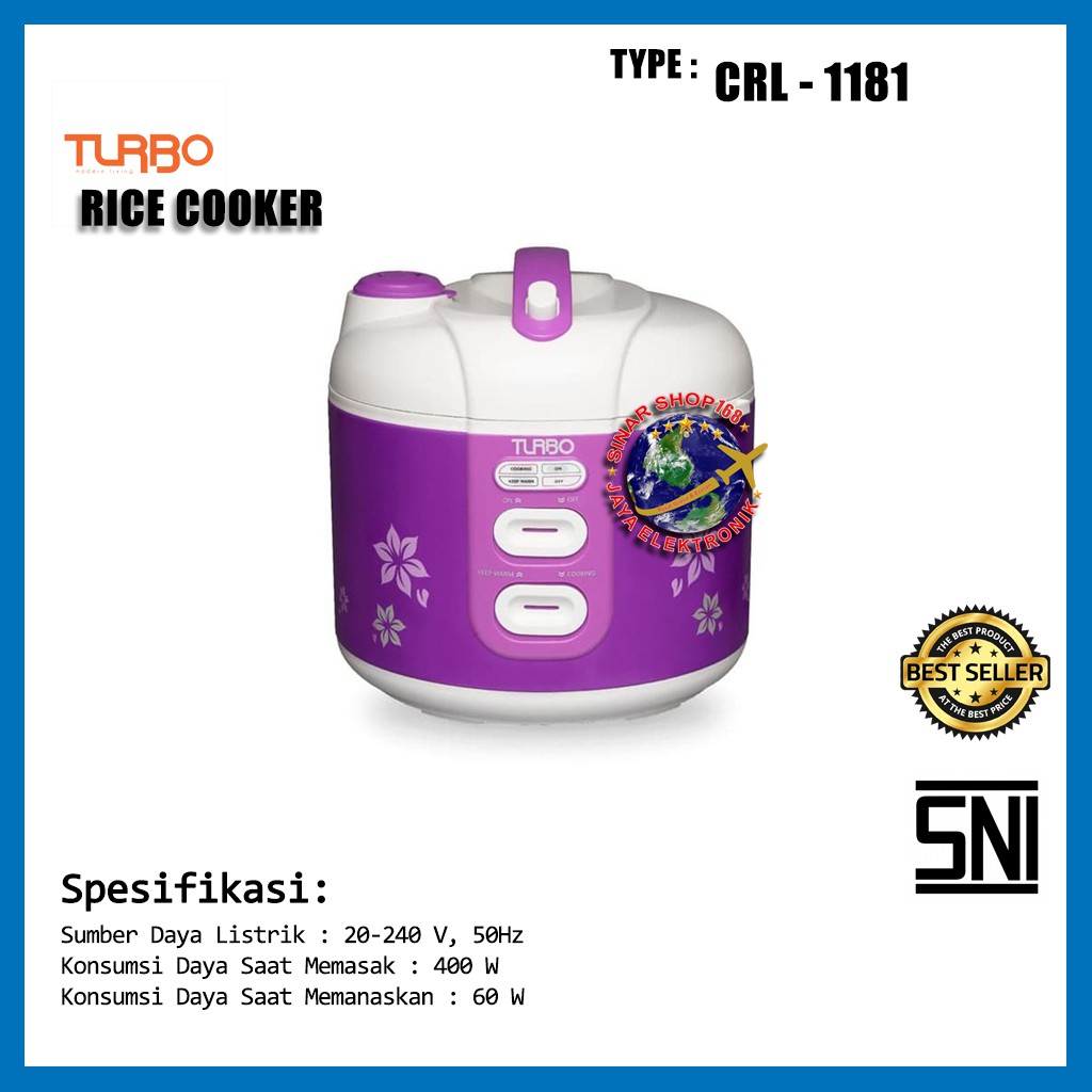 Jual Rice Cooker Turbo CRL 1181 Shopee Indonesia