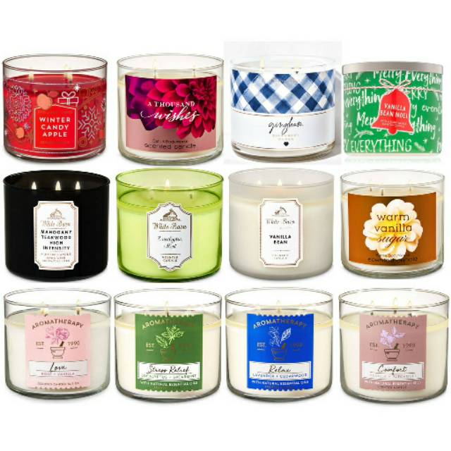 BBW Bath and Body Works Scented Candle 3 sumbu / Lilin Aromatherapy