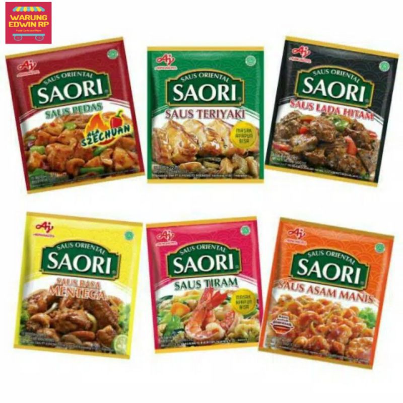 SACHET] SAORI SAUS ORIENTAL TIRAM, TERIYAKI, LADA HITAM, ASAM MANIS