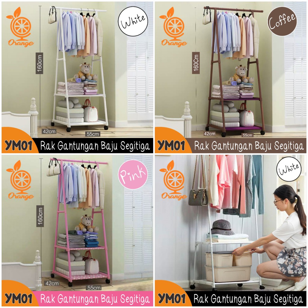 NEW!! COD TERMURAH Triangle stand hanger baju rak serbaguna dengan 4