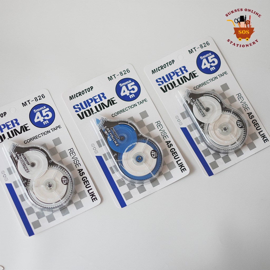 SOS Correction Tape MT-826 / Tipex Roll / Tipex Kertas | Shopee Indonesia