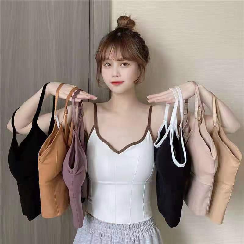 Jual TF Tanktop Korea Bra Wanita Tanpa Kawat / Sport BRA Wanita / BRA Pakaian Dalam Wanita / BRA