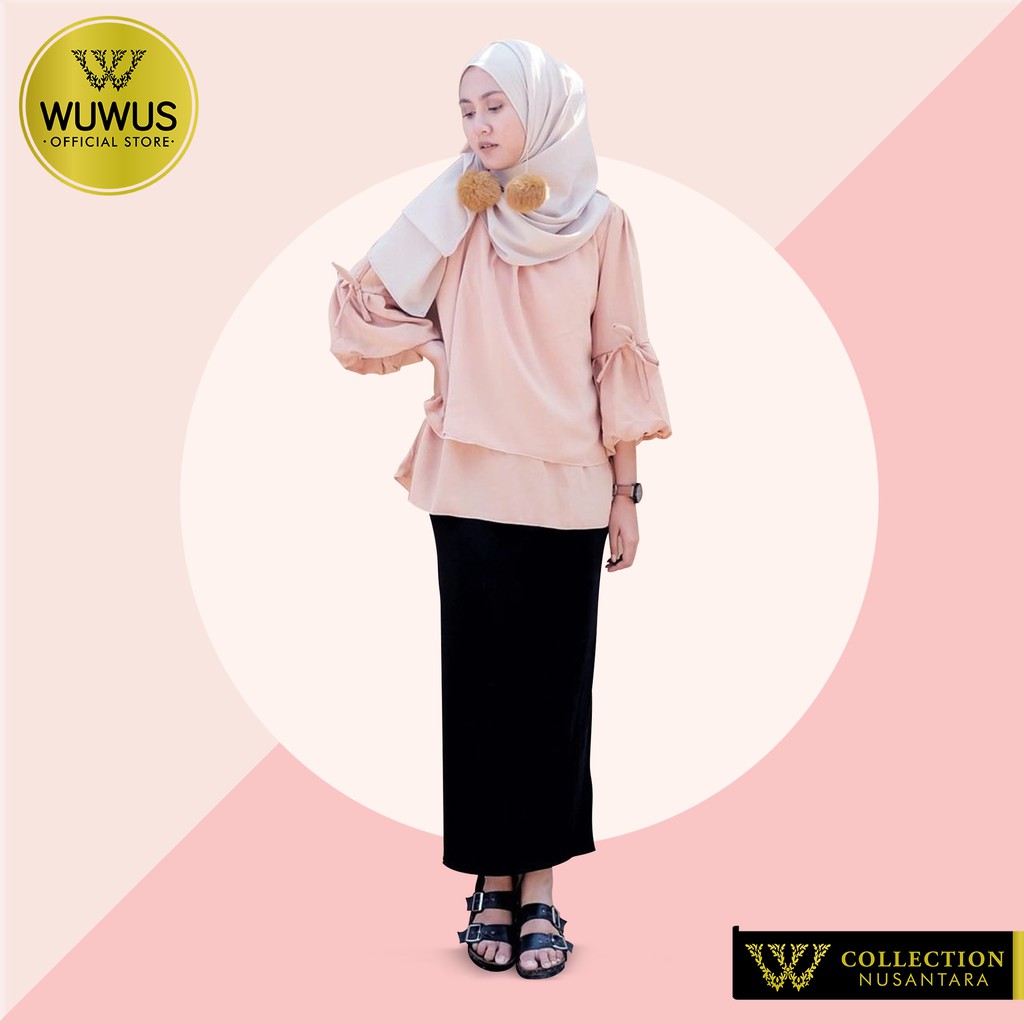 WUWUS TERBAIK Rok Span Panjang Bahan Scuba Halus Elastis Pinggang Karet Mudah Mix&Match Kuliah