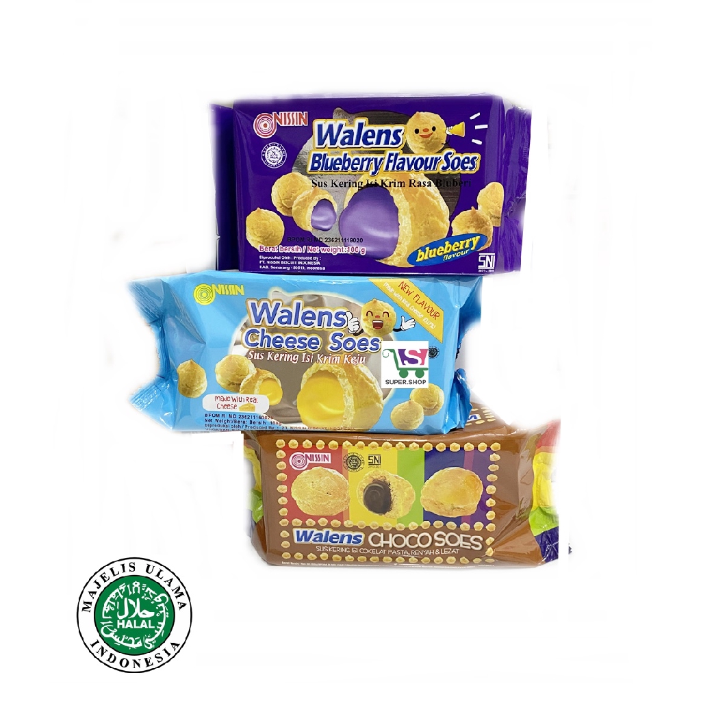 Jual Nissin Walens Soes Sus Kering Cokelat / Keju / Blueberry 100 Gram | Shopee Indonesia