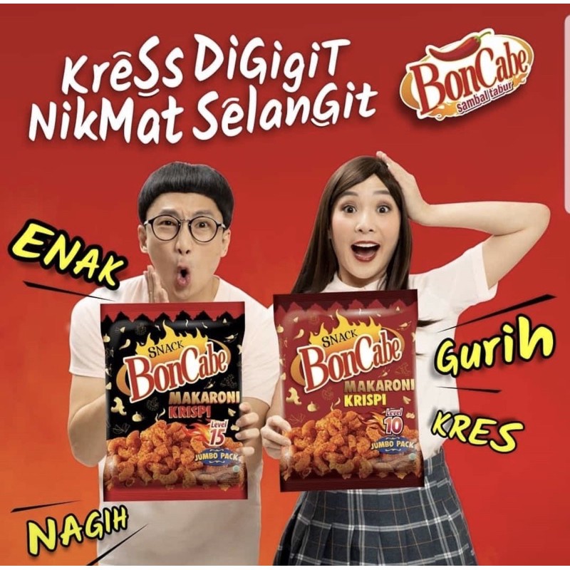 Makaroni boncabe JUMBO 150g / Kobe Snack Makaroni Crispi Bon cabe Lv 15