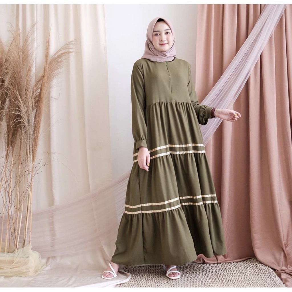 SHEVA DRESS// GAMIS SYARI MATERIAL MOSCREPE BAGUS TEBAL Shopee Indonesia