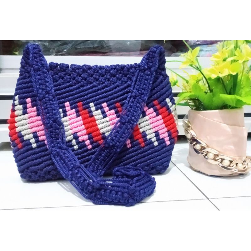 Grosir 65rb / Tas TaliKur Kerang Simple /Tas Selempang Rajut Wanita / Tas Anyaman Tali Kur