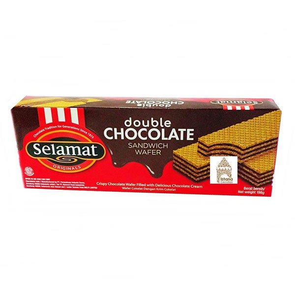 Jual Selamat Wafer Double Chocolate 198G | Shopee Indonesia