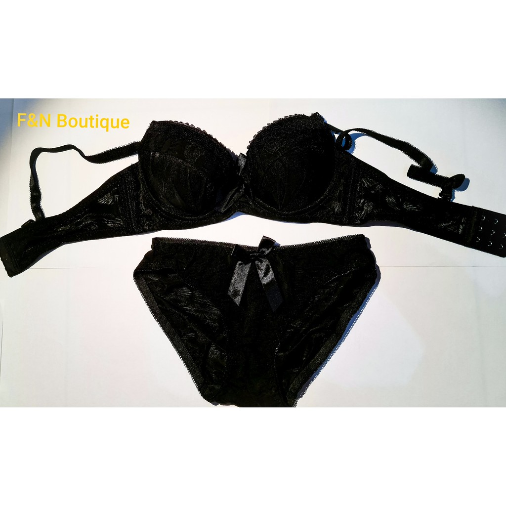Pakaian Dalam Wanita Bra &amp; Celana Dalam BH &amp; CD Beha &amp; Kolor 1 stel WARNA  HITAM DAN PUTIH | Shopee Indonesia