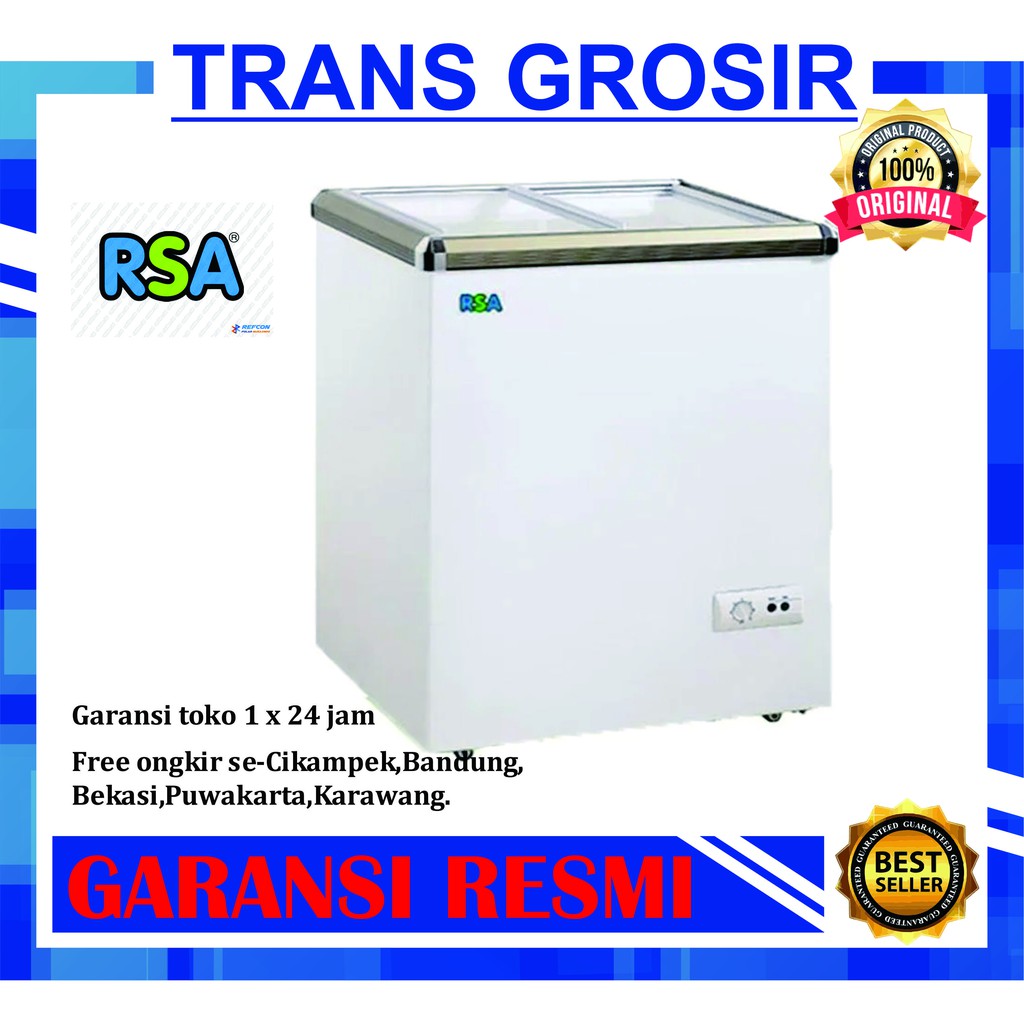 Jual CHEST FREEZER XS110 RSA SLIDING FLAT GLASS BOX XS110 Shopee