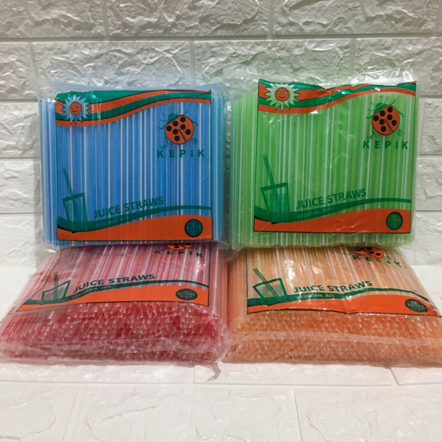Sedotan Juice 6mm (isi +/- 300pcs) / Sedotan Bubble Kecil | Shopee Indonesia