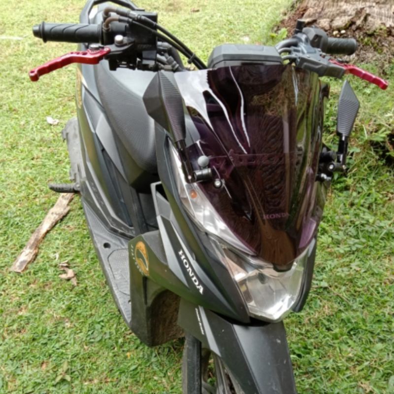 Jual TERBARU VISOR BEAT STREET PLUS SPION BONUS BREKET AMA BAUT BOS INI